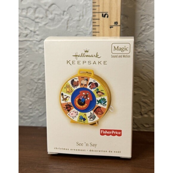 New Hallmark SEE 'N SAY Fisher Price Farm Animals Christmas 2007 Ornament - Picture 1 of 4